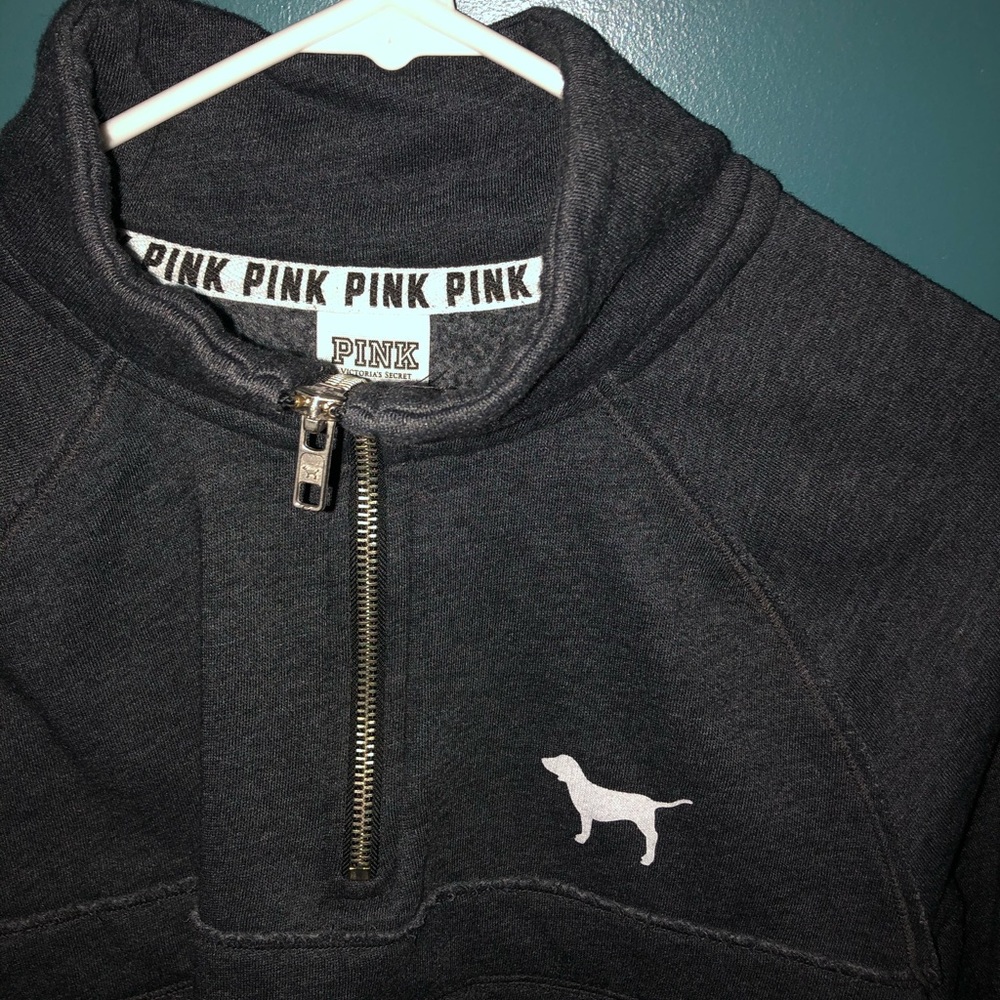 PINK victoria's secret grey pullover hoodie sweate
